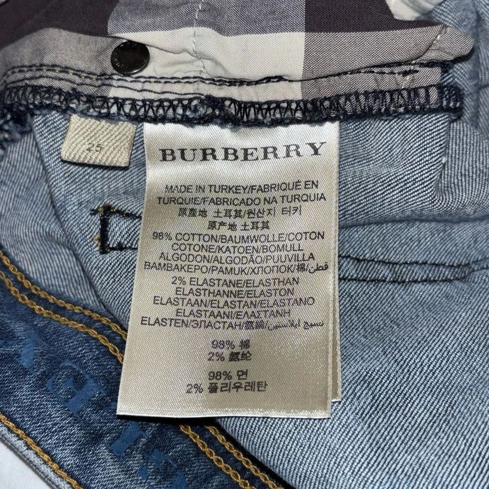 Burberry Brit Blue Washed Denim Langley Skinny Leggings Size 25‎ - Picture 6 of 10